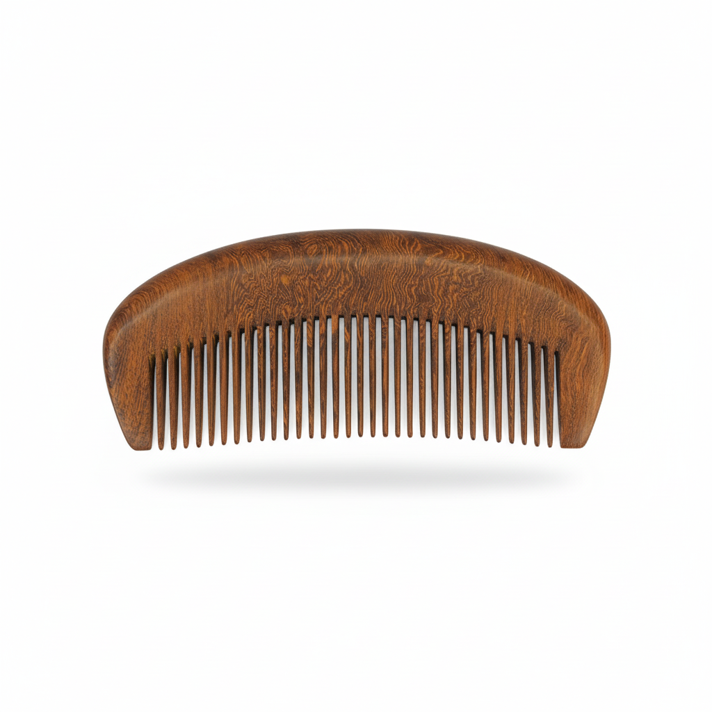 Brown Sandalwood Beard Comb 4.75" x 2"