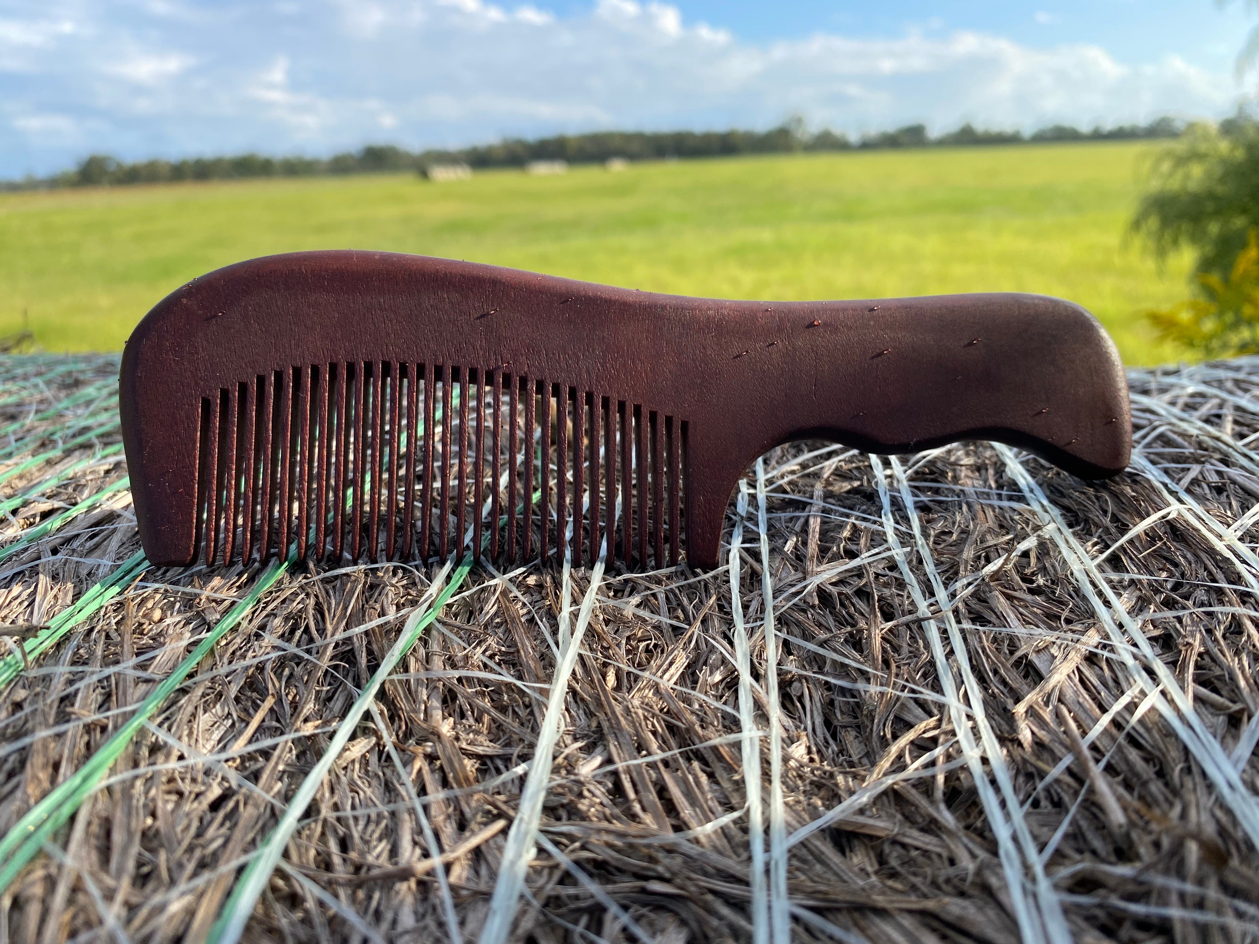 Red Sandalwood Beard Comb 7.5"x2"