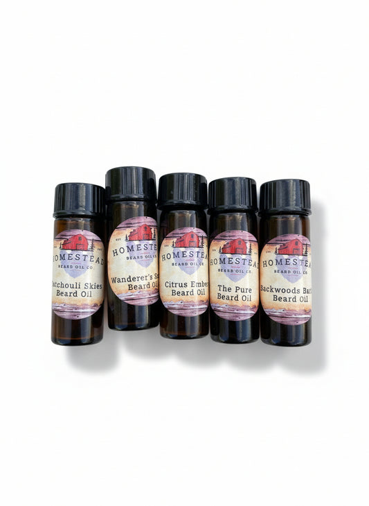 Beard Oil Sample Bundle | Scent Discovery Pack (5, 10, 15, or 20 Pack)