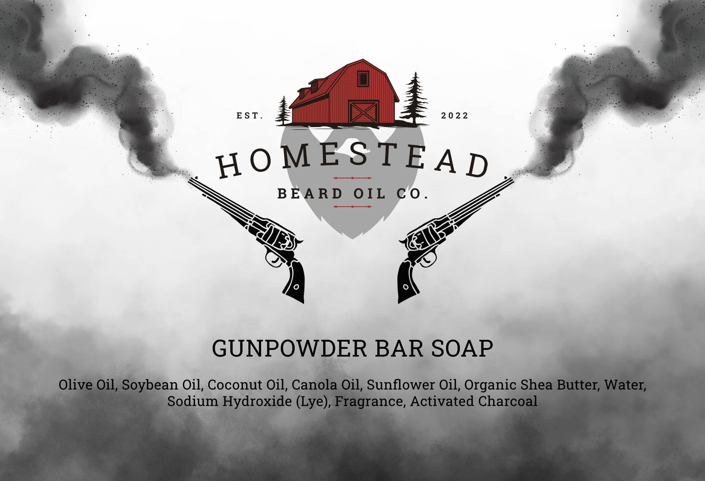 Gunpowder Musk Bar Soap with Activated Charcoal | Artisan Hand-Crafted