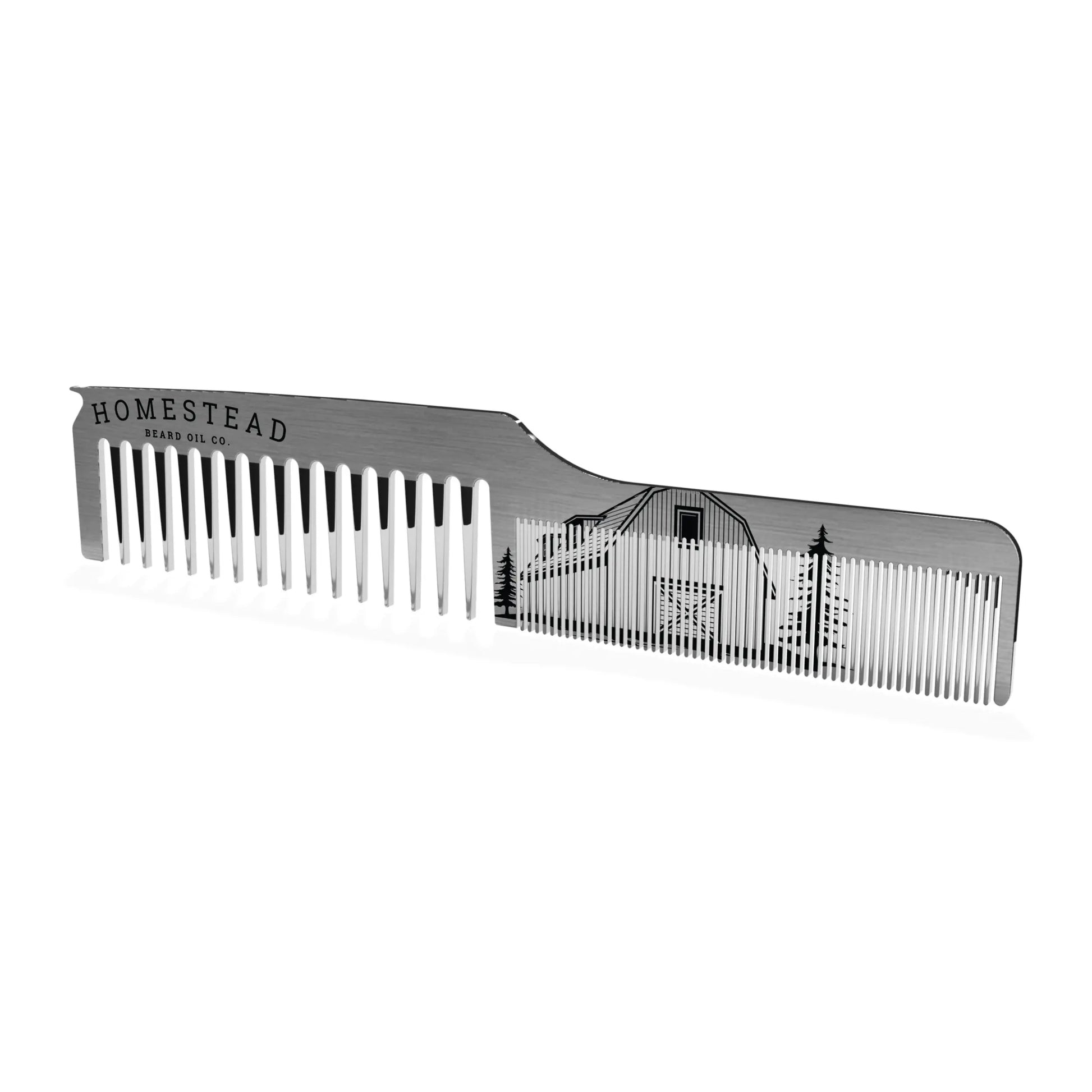 Stainless Dual Tooth Comb - Homestead Beard Oil Co