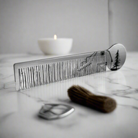 Stainless Moustache Comb - Homestead Beard Oil Co