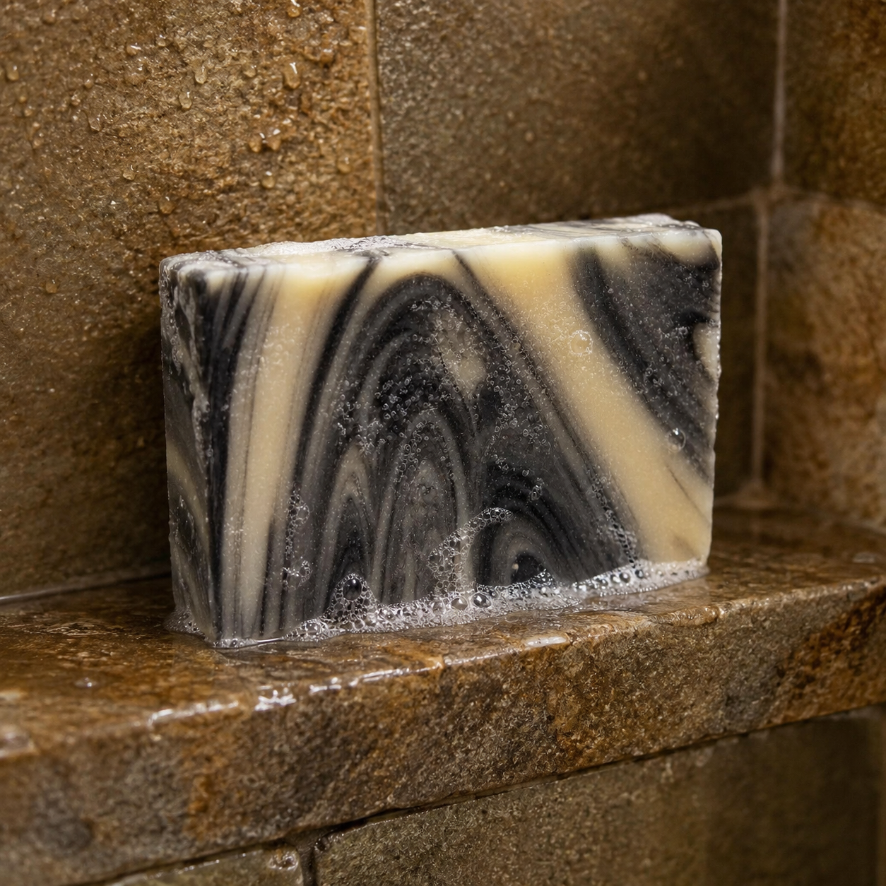 Gunpowder Musk Bar Soap with Activated Charcoal | Artisan Hand-Crafted