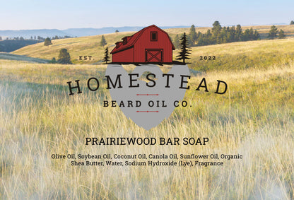 Prairiewood Sandalwood Bar Soap | Hand-Crafted Natural Woodsy Soap