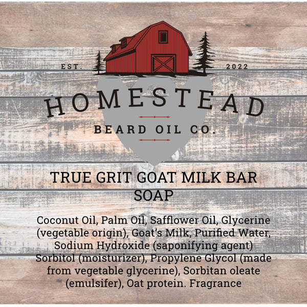 True Grit Goat’s Milk Bar Soap | Saffron & Cedar Woodsy Cologne Soap