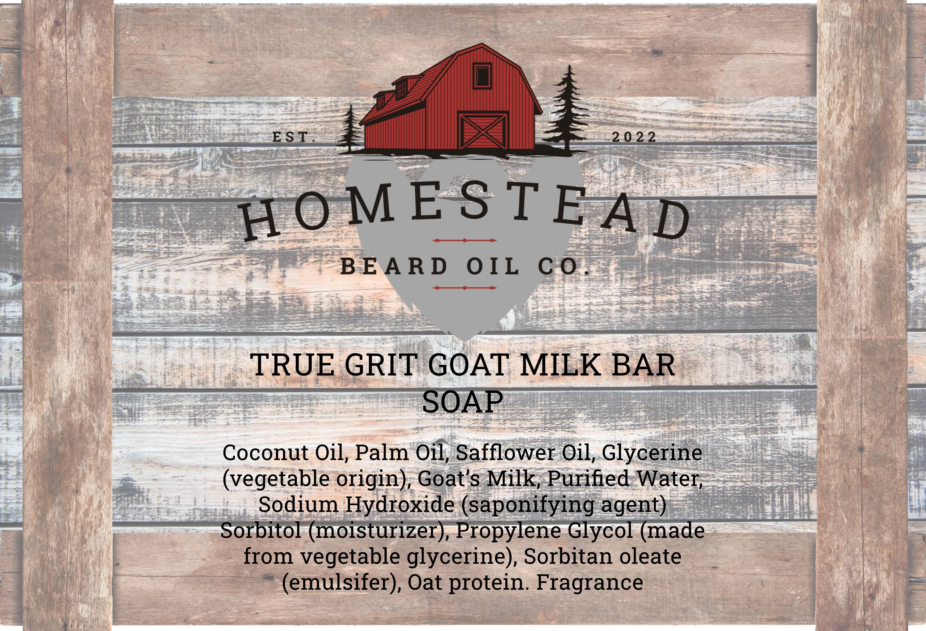 True Grit Goat's Milk Bar Soap