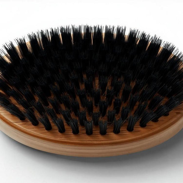 100% Boar Hair Beard Brush | Bamboo & Dutch Wood Grooming Tool