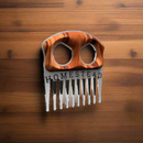 Beard Pick - Homestead Tiger Wood Stainless Beard Pick